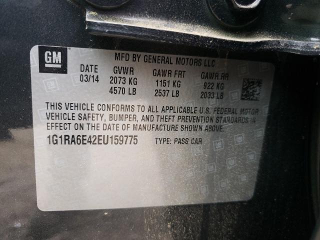 VIN 1G1RA6E42EU159775 2014 Chevrolet Volt no.10