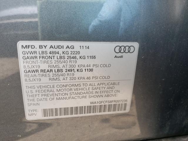 2015 AUDI Q3 PRESTIG WA1GFCFS8FR007235