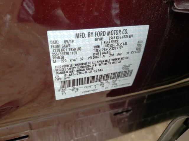 2020 LINCOLN AVIATOR RE 5LM5J7XC1LGL09346