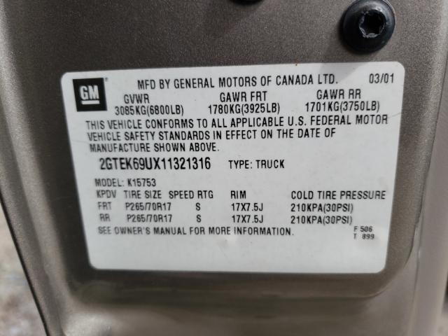 2GTEK69UX11321316 GMC Sierra K1500 C3