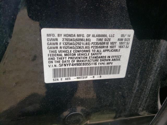 2014 HONDA PILOT 5FNYF4H90EB055116