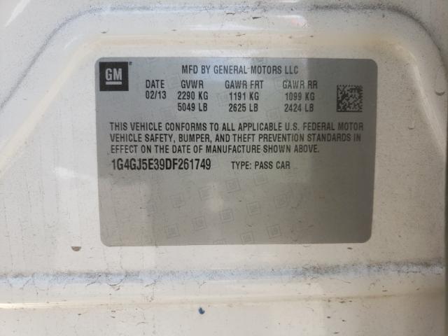 2013 BUICK LACROSSE T 1G4GJ5E39DF261749