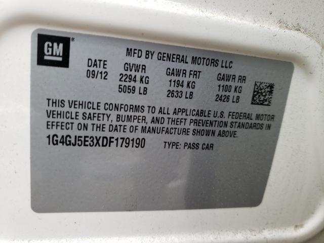 2013 BUICK LACROSSE T 1G4GJ5E3XDF179190
