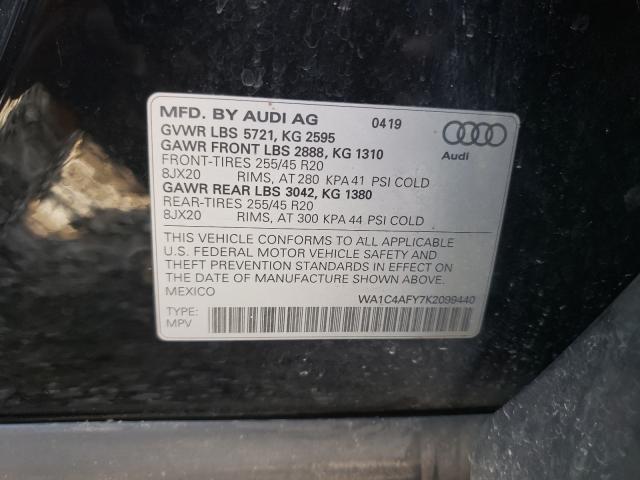 2019 AUDI SQ5 PRESTI WA1C4AFY7K2099440