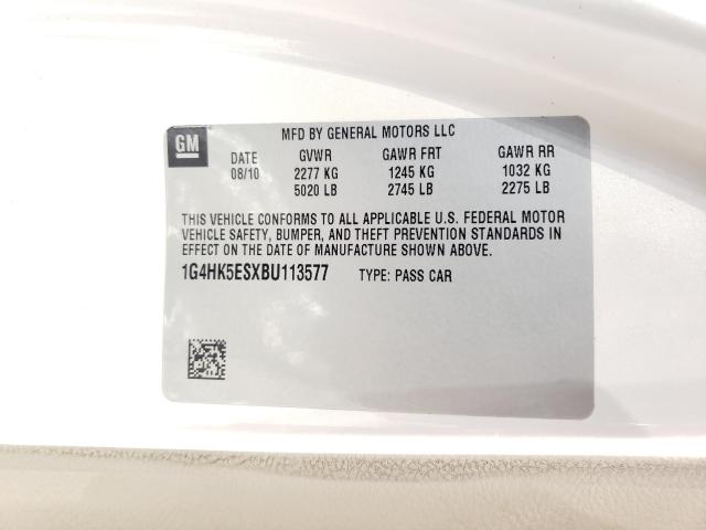 2011 BUICK LUCERNE SU 1G4HK5ESXBU113577