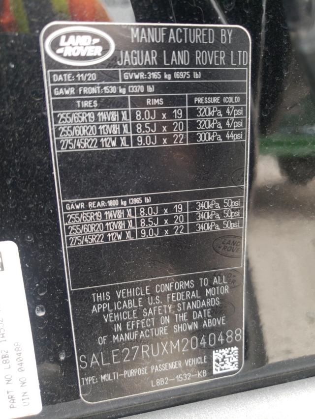 2021 LAND ROVER DEFENDER 1 SALE27RUXM2040488