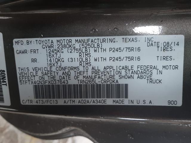 2015 TOYOTA TACOMA PRE 5TFTX4GN3FX037643