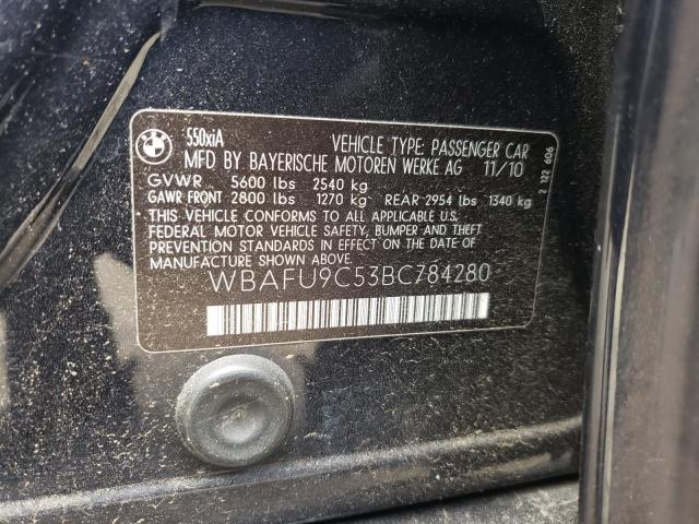 2011 BMW 550 XI WBAFU9C53BC784280