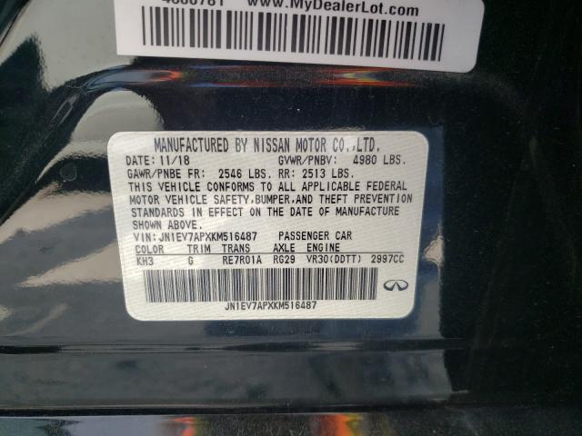 2019 INFINITI Q50 LUXE JN1EV7APXKM516487