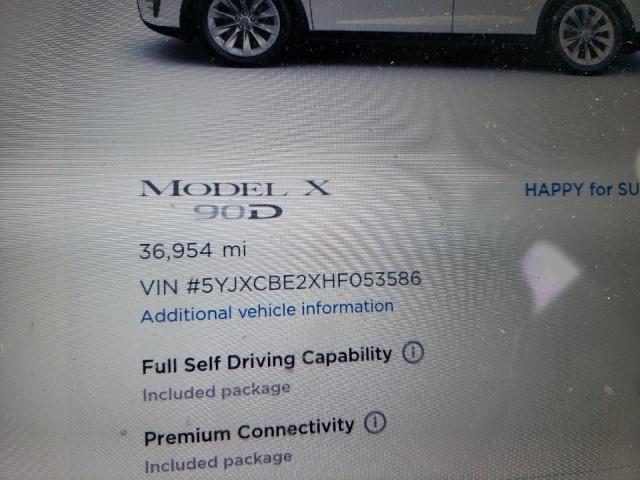2017 TESLA MODEL X 5YJXCBE2XHF053586
