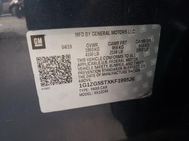 2019 CHEVROLET MALIBU RS 1G1ZG5STXKF199526