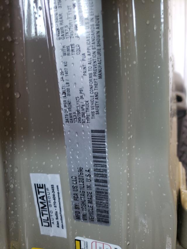 2020 JEEP GLADIATOR 1C6HJTAG1LL207696