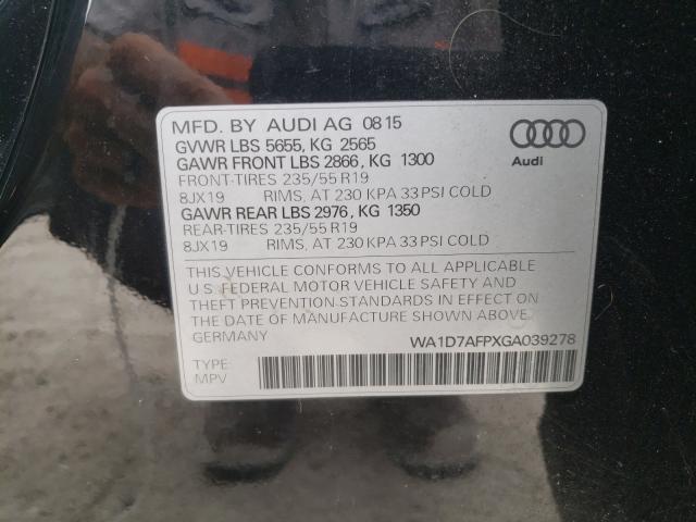 2016 AUDI Q3 WA1D7AFPXGA039278