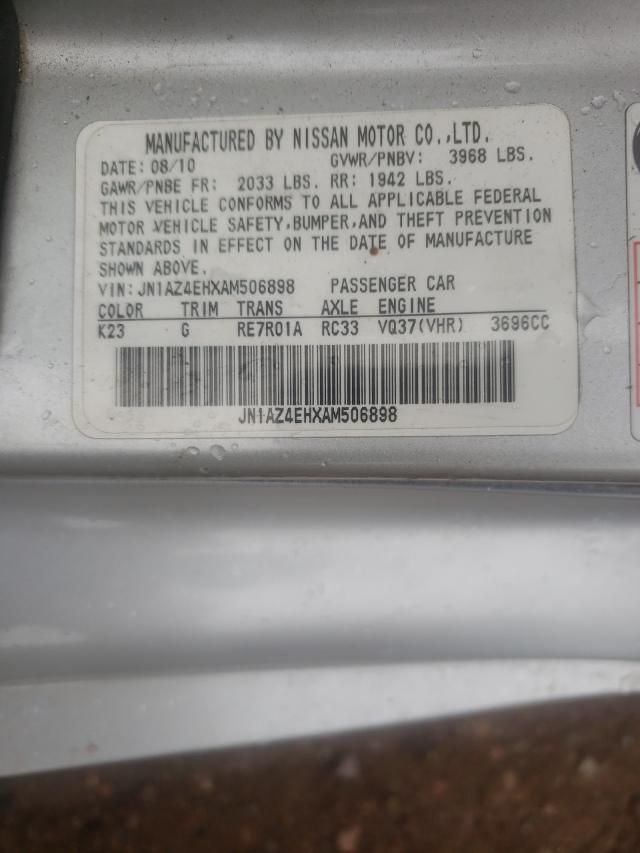 2010 NISSAN 370Z JN1AZ4EHXAM506898
