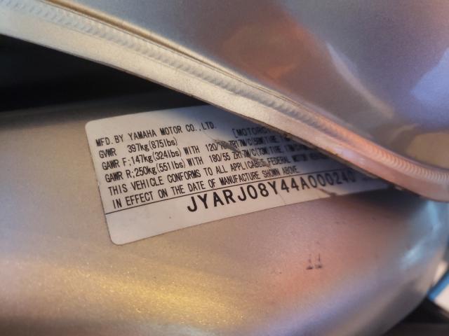 2004 YAMAHA FZ6 SC JYARJ08Y44A000240
