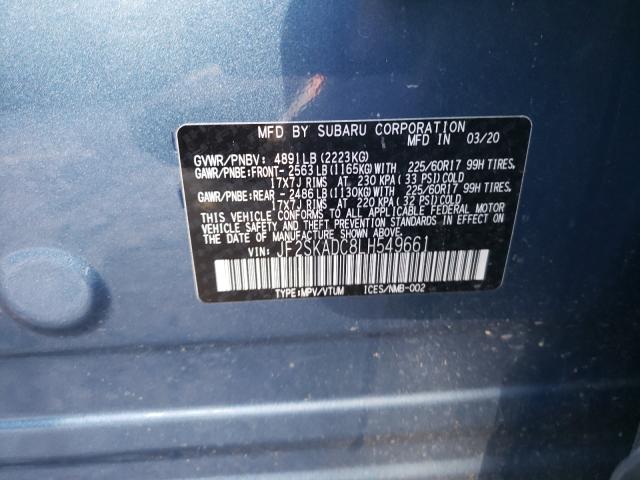 2020 SUBARU FORESTER JF2SKADC8LH549661