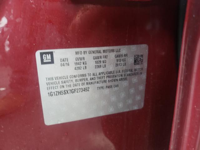 2016 CHEVROLET MALIBU PRE 1G1ZH5SX7GF273492