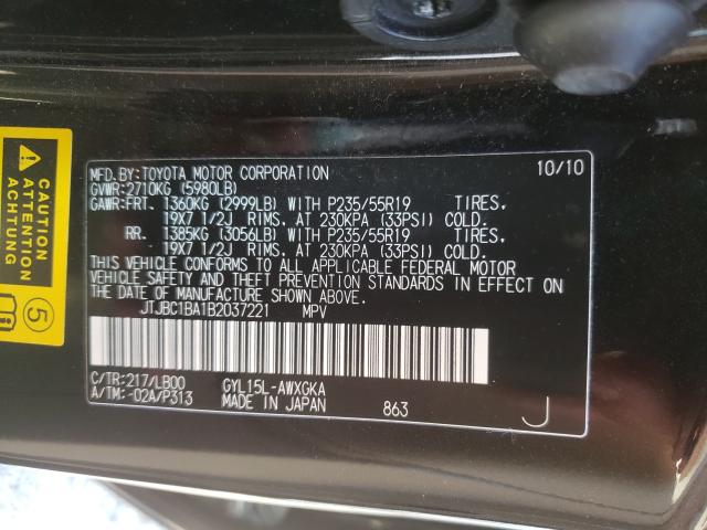 2011 LEXUS RX 450 JTJBC1BA1B2037221