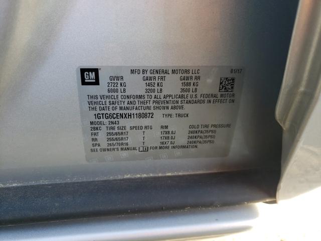 2017 GMC CANYON SLE 1GTG6CENXH1180872