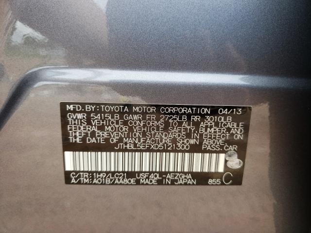 2013 LEXUS LS 460 JTHBL5EFXD5121300