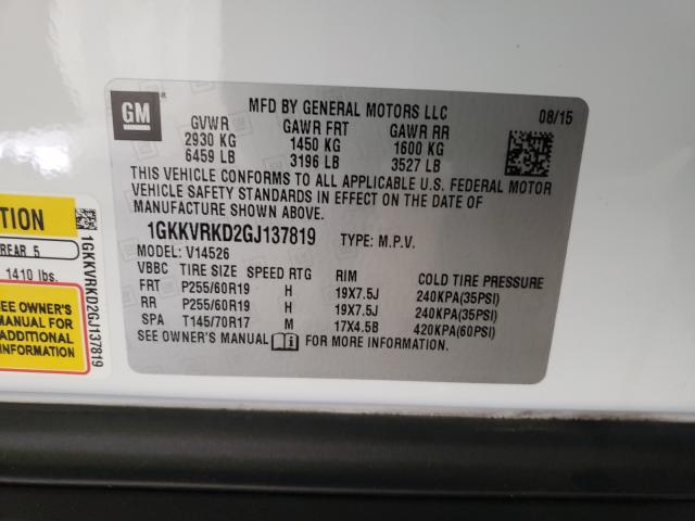 2016 GMC ACADIA 1GKKVRKD2GJ137819