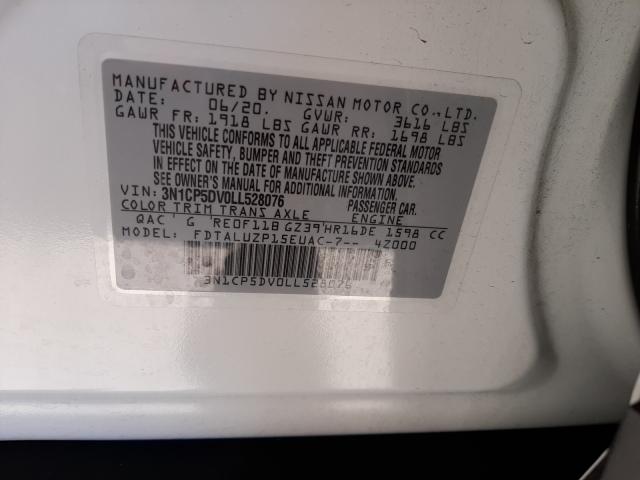 2020 NISSAN KICKS SR 3N1CP5DV0LL528076