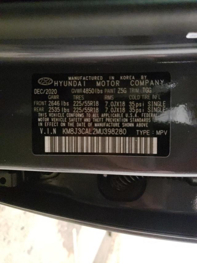 2021 HYUNDAI TUCSON KM8J3CAL2MU398280