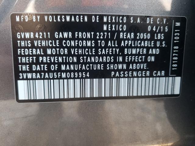 2015 VOLKSWAGEN GOLF TDI 3VWRA7AU5FM089954