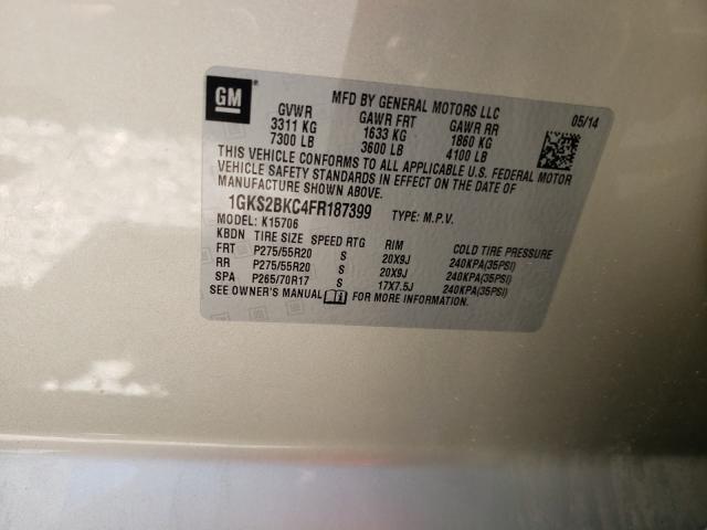 2015 GMC YUKON SLT 1GKS2BKC4FR187399