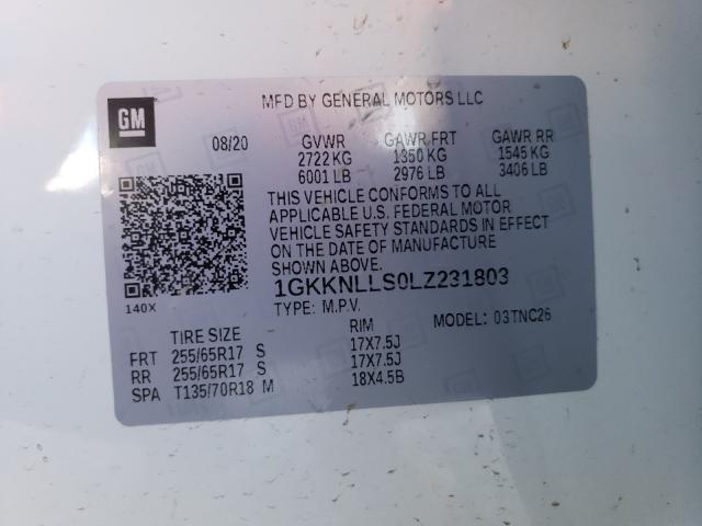 2020 GMC ACADIA AT4 1GKKNLLS0LZ231803