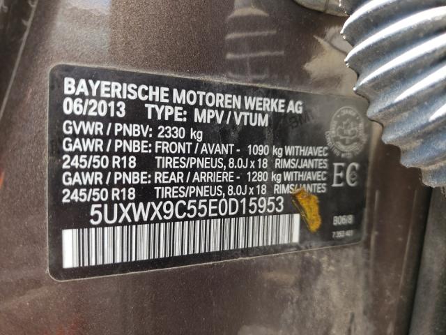 2014 BMW X3 XDRIVE2 5UXWX9C55E0D15953
