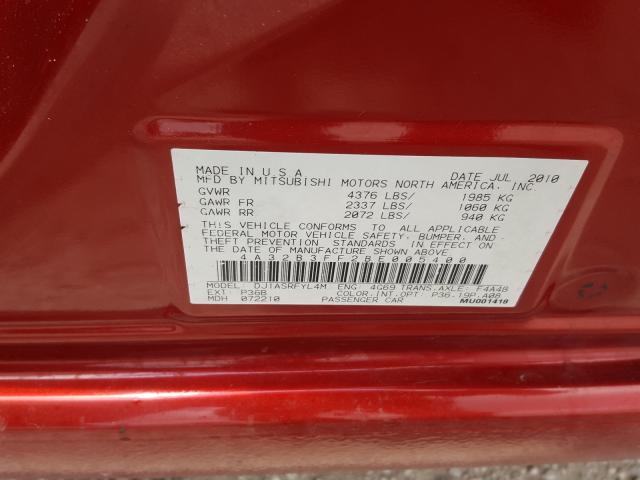 2011 MITSUBISHI GALANT ES 4A32B3FF2BE005400