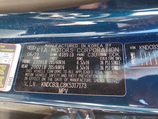 2019 KIA NIRO FE KNDCB3LC8K5317173