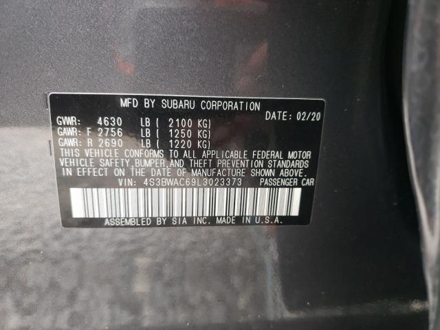 2020 SUBARU LEGACY PRE 4S3BWAC69L3023373