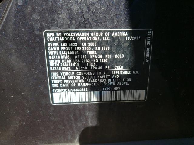 2018 VOLKSWAGEN ATLAS S 1V2AP2CA7JC532392