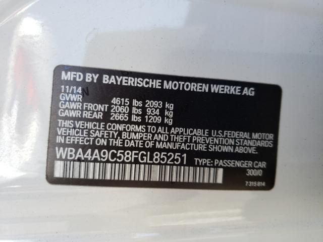 2015 BMW 428 I GRAN WBA4A9C58FGL85251