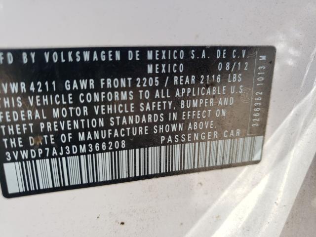 2013 VOLKSWAGEN JETTA SE 3VWDP7AJ3DM366208