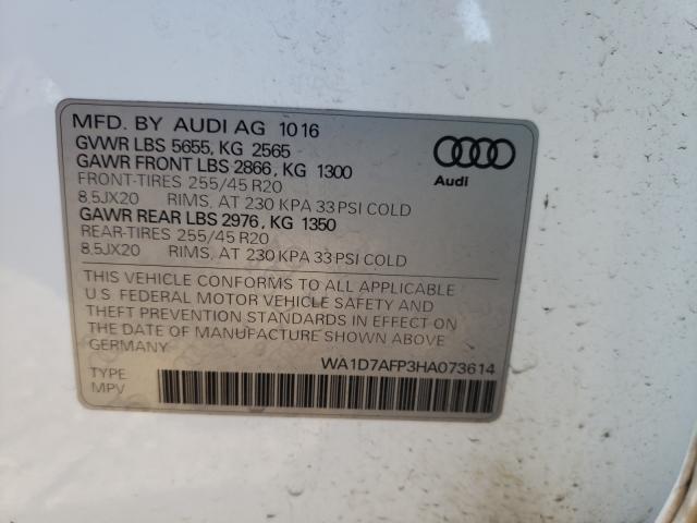 VIN WA1D7AFP3HA073614 2017 Audi Q5, Premium Plus S-... no.10