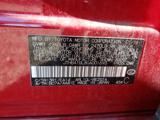 2016 LEXUS GS 200T BA JTHBA1BL8GA001693