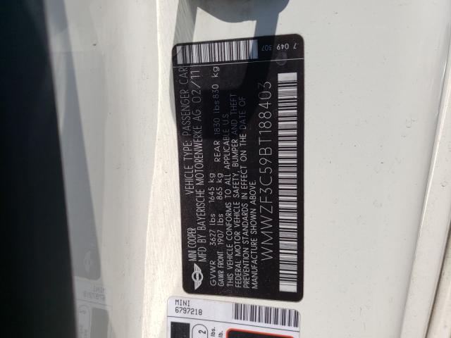 2011 MINI COOPER CLU WMWZF3C59BT188403