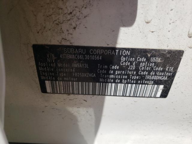 2020 SUBARU LEGACY PRE 4S3BWAC66L3010564