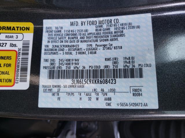 2019 LINCOLN MKZ RESERV 3LN6L5C9XKR608423