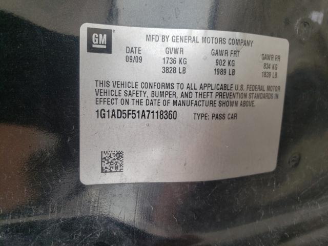 2010 CHEVROLET COBALT 1G1AD5F51A7118360