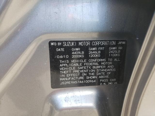 2010 SUZUKI KIZASHI GT JS2RE9A57A6100964