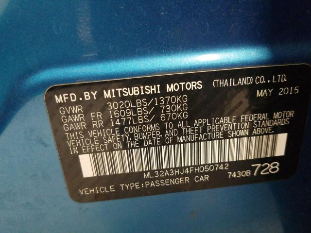 2015 MITSUBISHI MIRAGE DE ML32A3HJ4FH050742