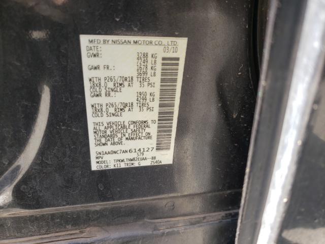 2010 NISSAN ARMADA 5N1AA0NC7AN614127