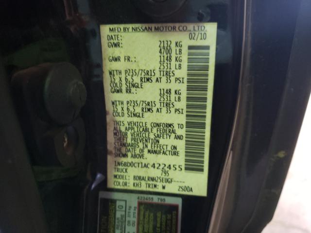 2010 NISSAN FRONTIER 1N6BD0CT1AC422455