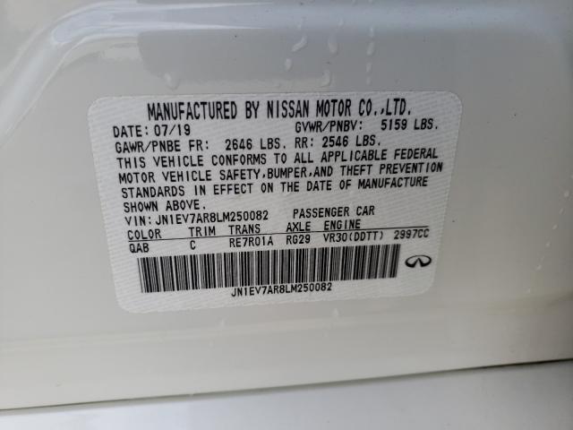 2020 INFINITI Q50 PURE JN1EV7AR8LM250082