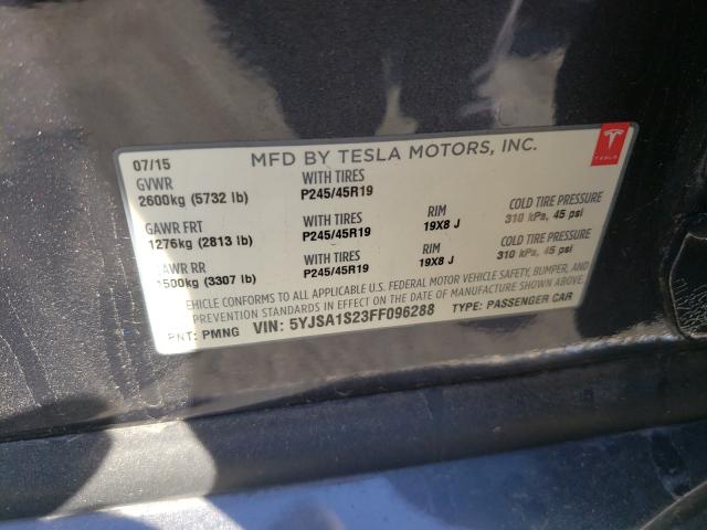 Auction sale of the 2015 TESLA MODEL S , vin: 5YJSA1S23FF096288, lot number: 48025551