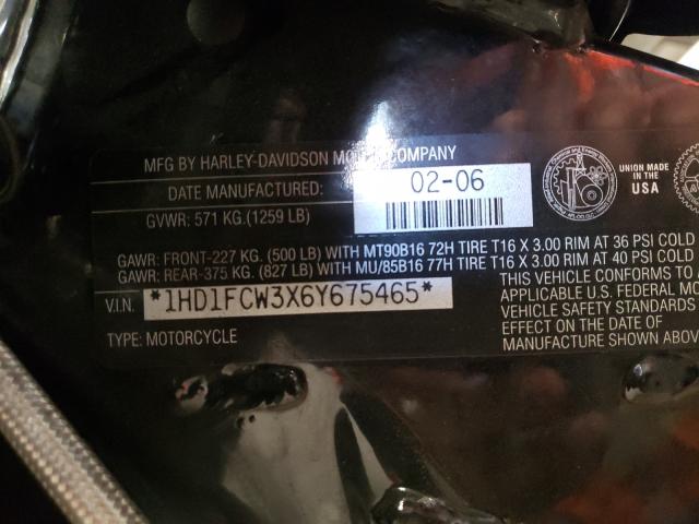 2006 HARLEY-DAVIDSON FLHTCUI 1HD1FCW3X6Y675465